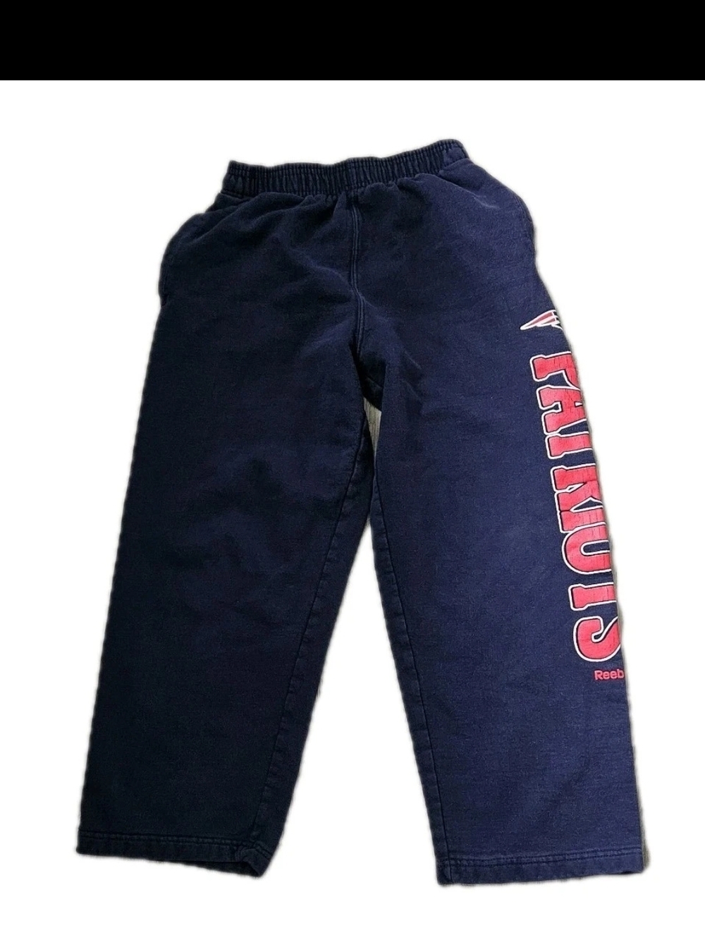 Vintage New England Patriots Reebok Sweatpants Youth Medium 10/12 Navy Blue Y2K
